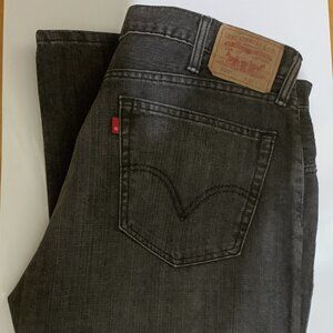 Levis 505 Jeans Men's 38x32 Black Wash Denim Straight Fit